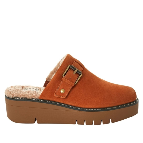 Naturalizer Brown Suede Mules with Buckle - Picture 8 of 11